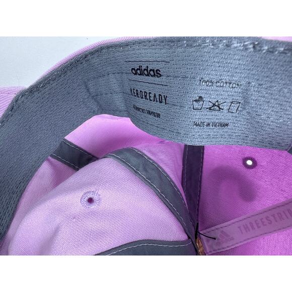 Adidas Saturday Baseball Caps Relaxed Adjustable Cap Orchid Fusion Purple/White - Picture 6 of 8